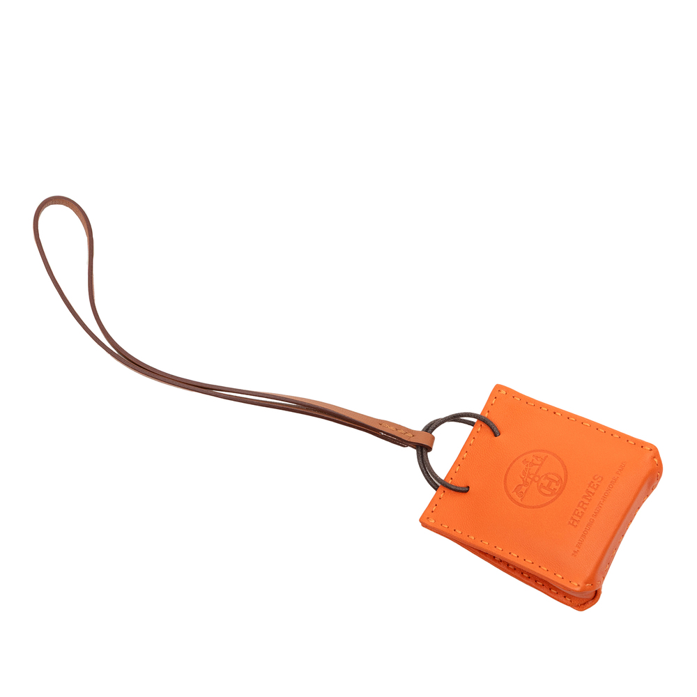 Pre-Loved Hermes Milo Lambskin and Swift Shopping Bag Charm - Picture 3 of 5